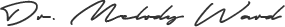 Signature of Aurora periodontist Melody Ward DDS MS